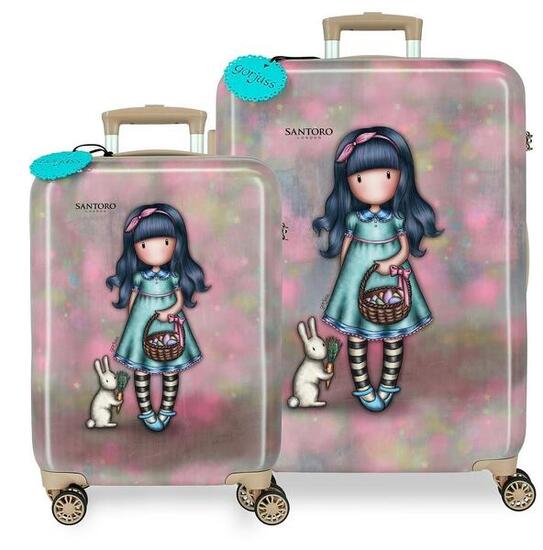 Set di valigie rigide ABS ragazza Gorjuss A Whispered Key 104L lilla
