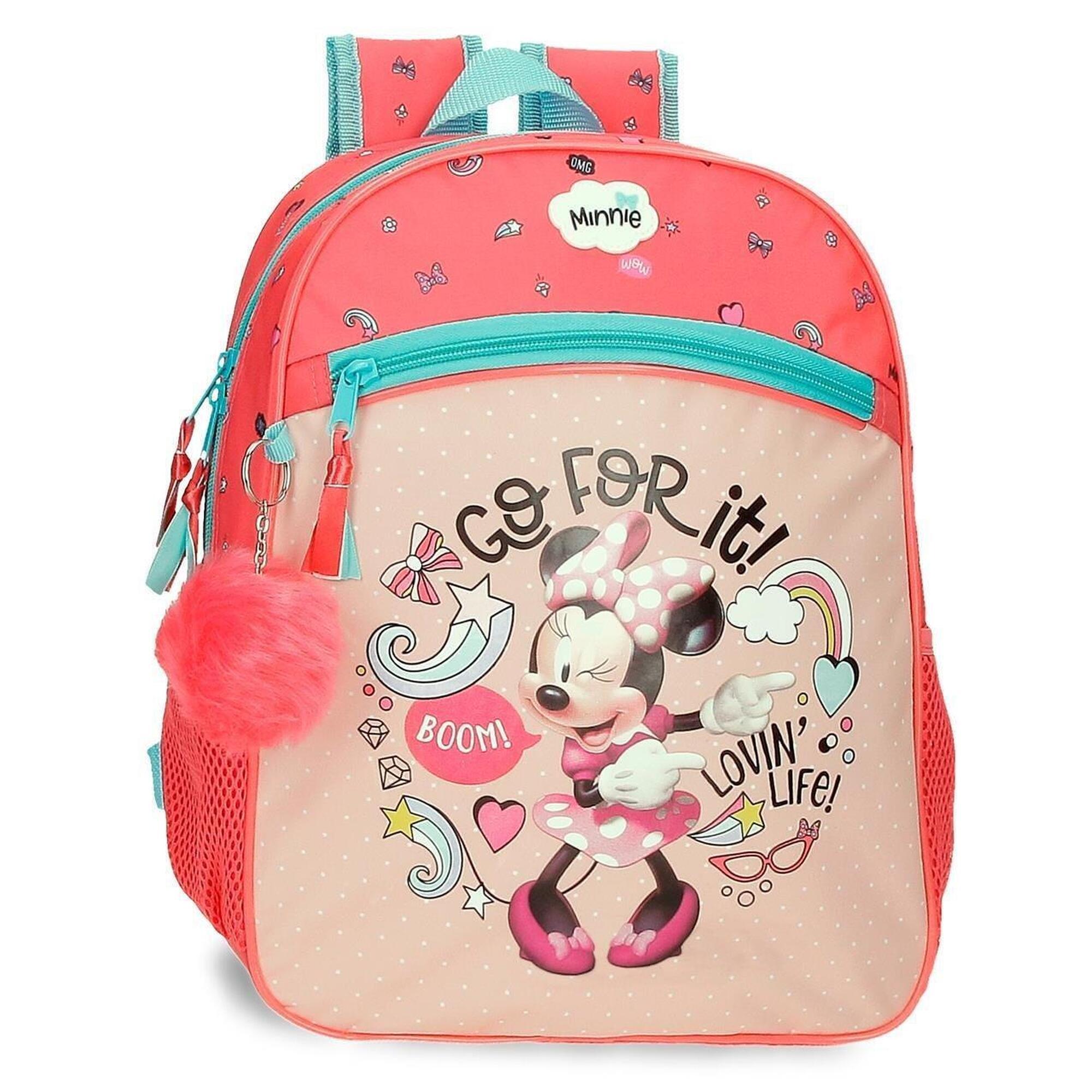 Disney - Sac À Dos Scolaire Fille Disney Minnie Lovin Life 33cm Corail - Sac À Dos - Orange - Kid Unique - Decathlon