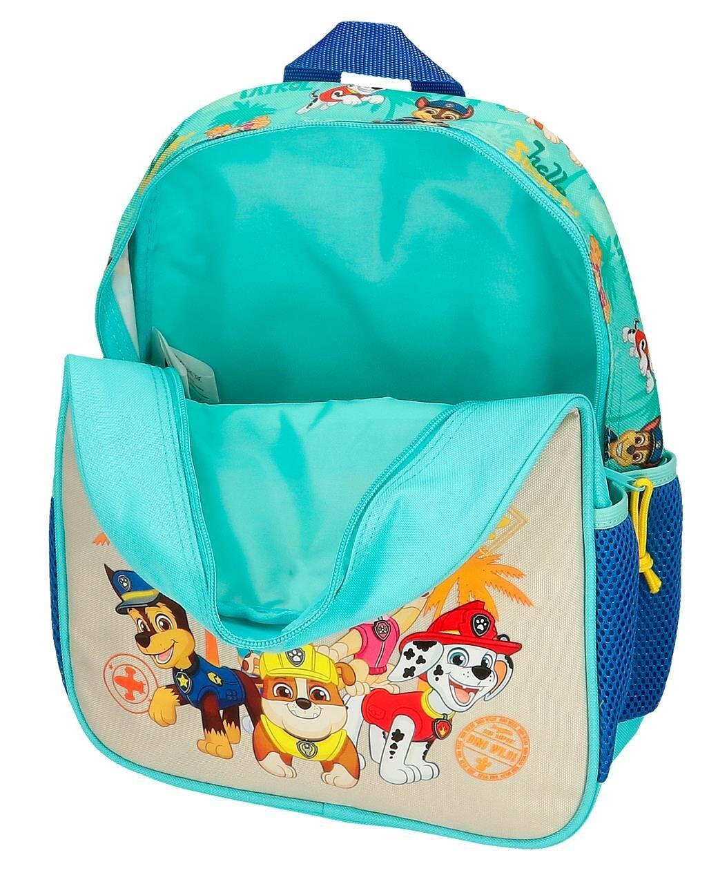Mochila escolar menino Nickelodeon Paw Patrol Pawsome Vibes 33cm turquesa 2/3