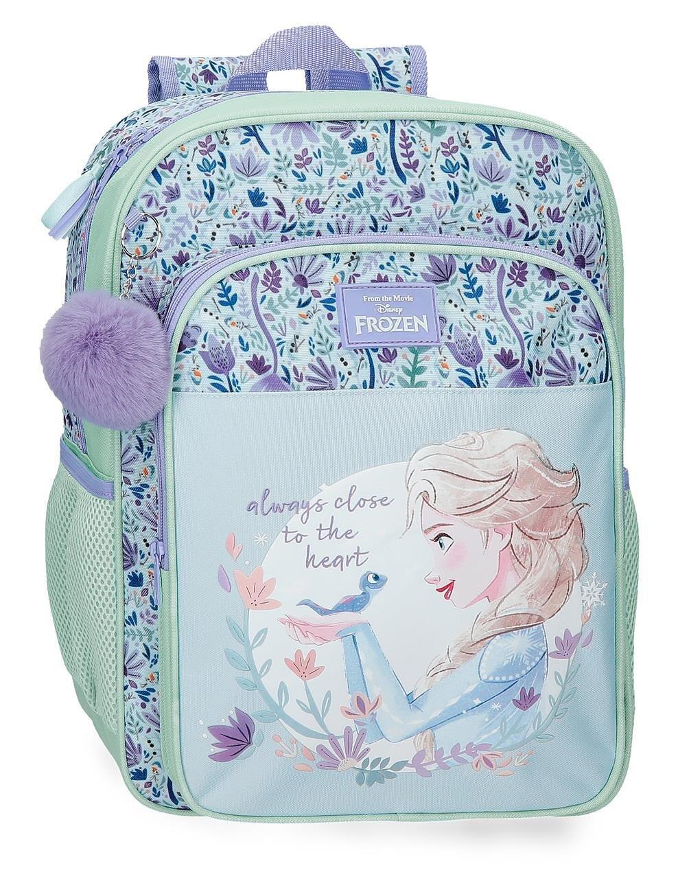DISNEY Mochila escolar adaptable niña Disney Close to the heart frozen 40cm lila
