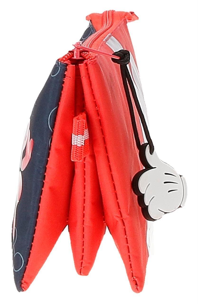 Estojo três compartimentos menino Disney Mickey Mouse Fashion 12cm vermelho 3/3