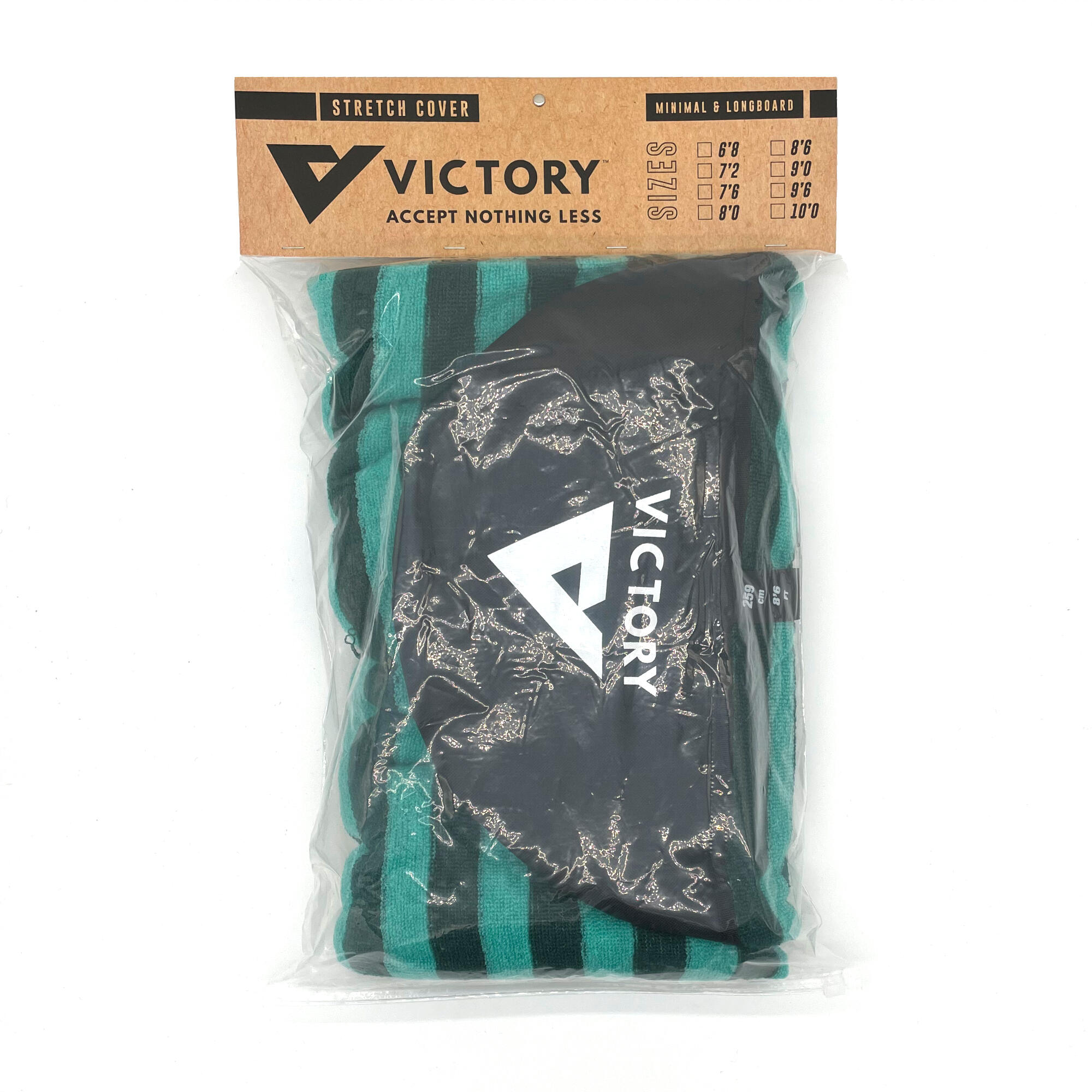VICTORY - Housse chaussette longboard - 10'0 - Turquoise / Grey 3/4