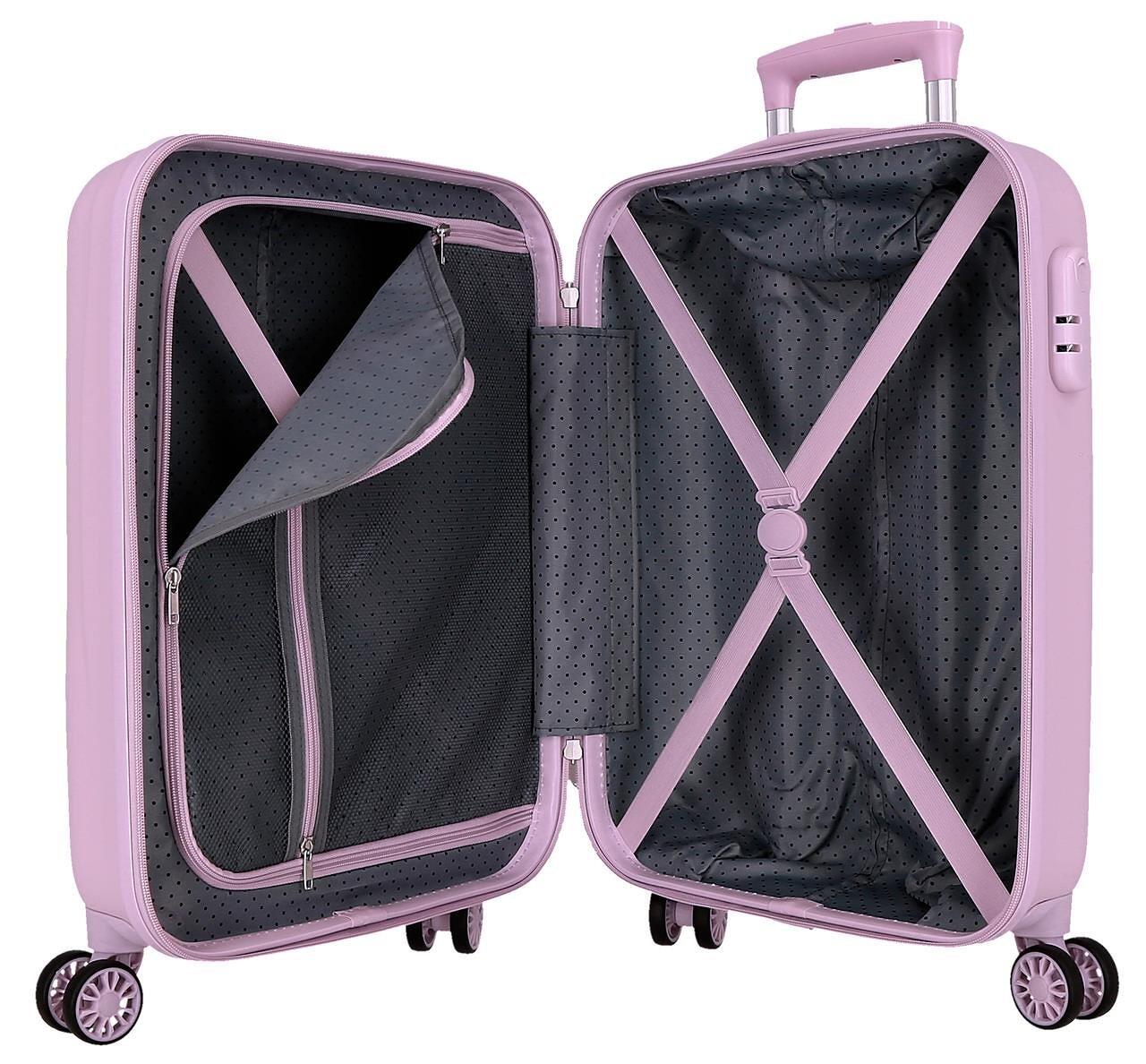 Maleta de cabina Disney Frozen Close to the heart ABS con capacidad 41L Lila 3/4