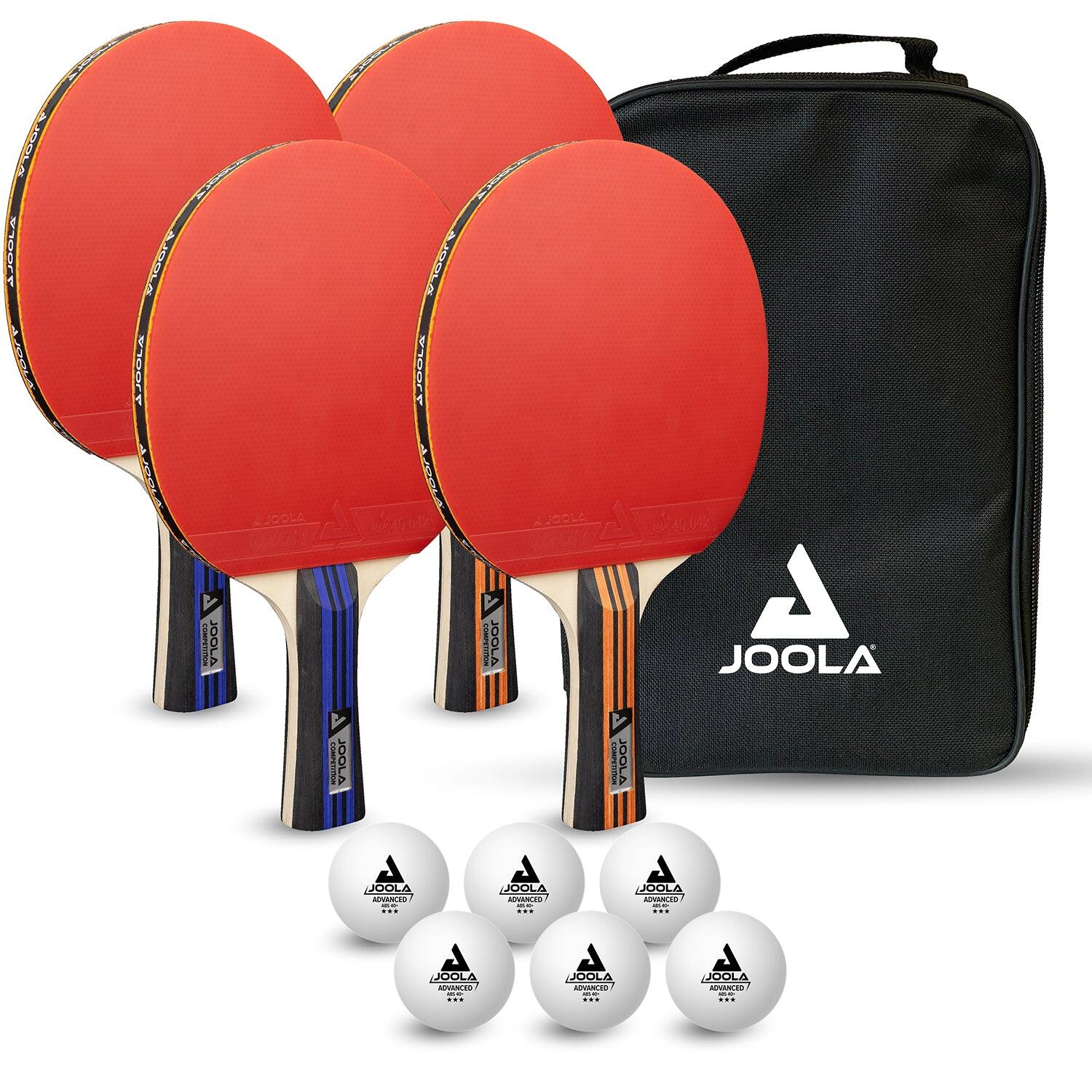 JOOLA Tafeltennis-set Ping Pong Family Advanced (4 Bats/8 Ballen) ITTF