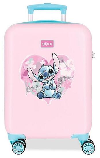 Valigia rigida ABS bambina Disney Heart Stitch 33Lrosa