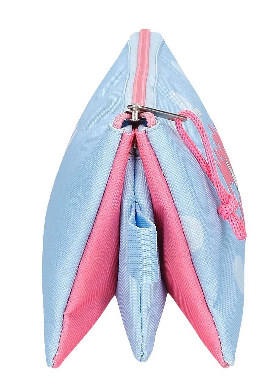 Estuche tres compartimentos Disney Mickey vibes Azul claro 3/4
