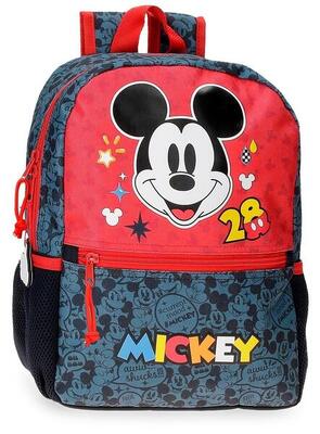 Zaino scolastico ragazzo Disney Mickey Get Moving 32cm rosso