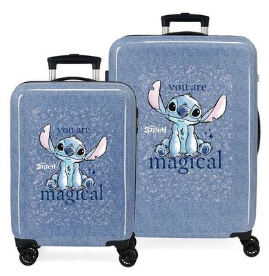 Set di valigie Disney Stitch You are magical ABS con capacità 68L Denimrose