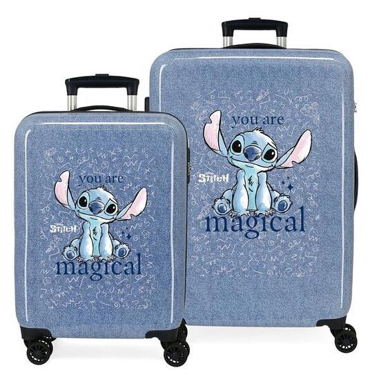 Set di valigie Disney Stitch You are magical ABS con capacità 68L Denimrose