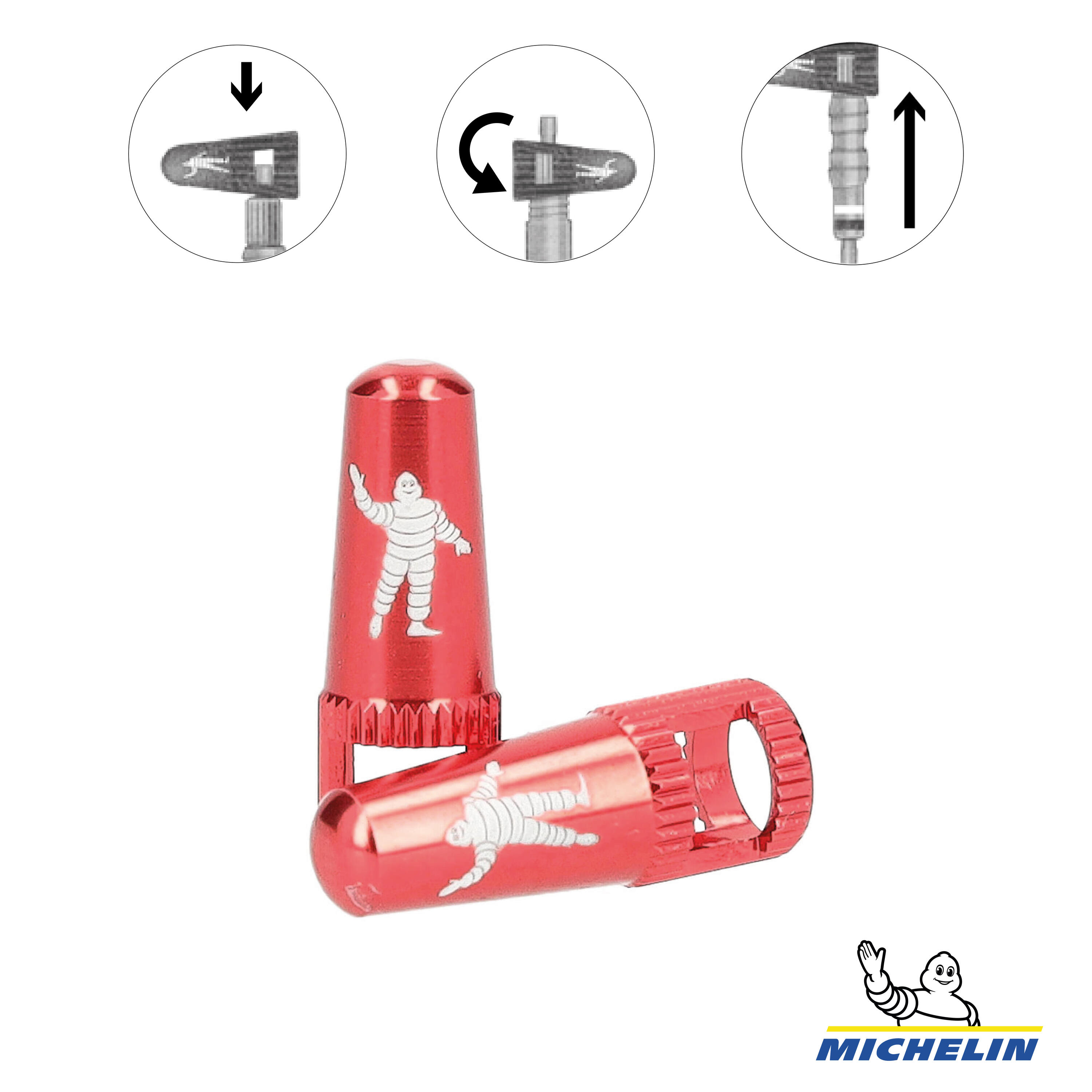 Bouchons de valves PRESTA MICHELIN Démonte-obus - Accessoire VTT, vélo de route 4/4