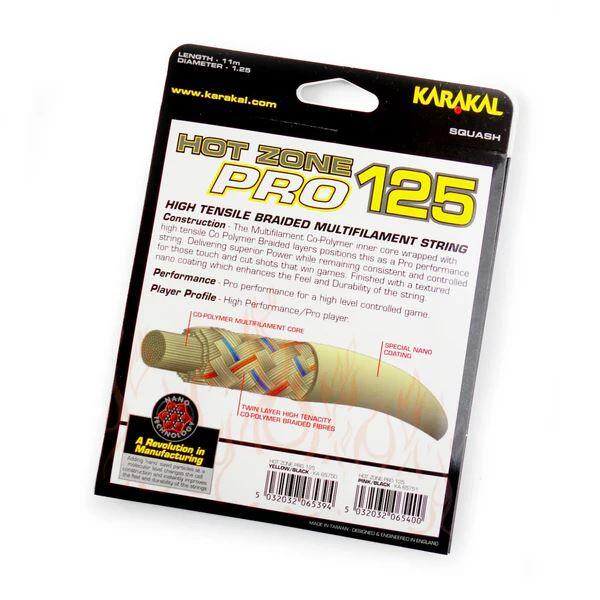 Karakal Hot Zone Pro 125 Squash Racket String 110M - Yellow 4/7
