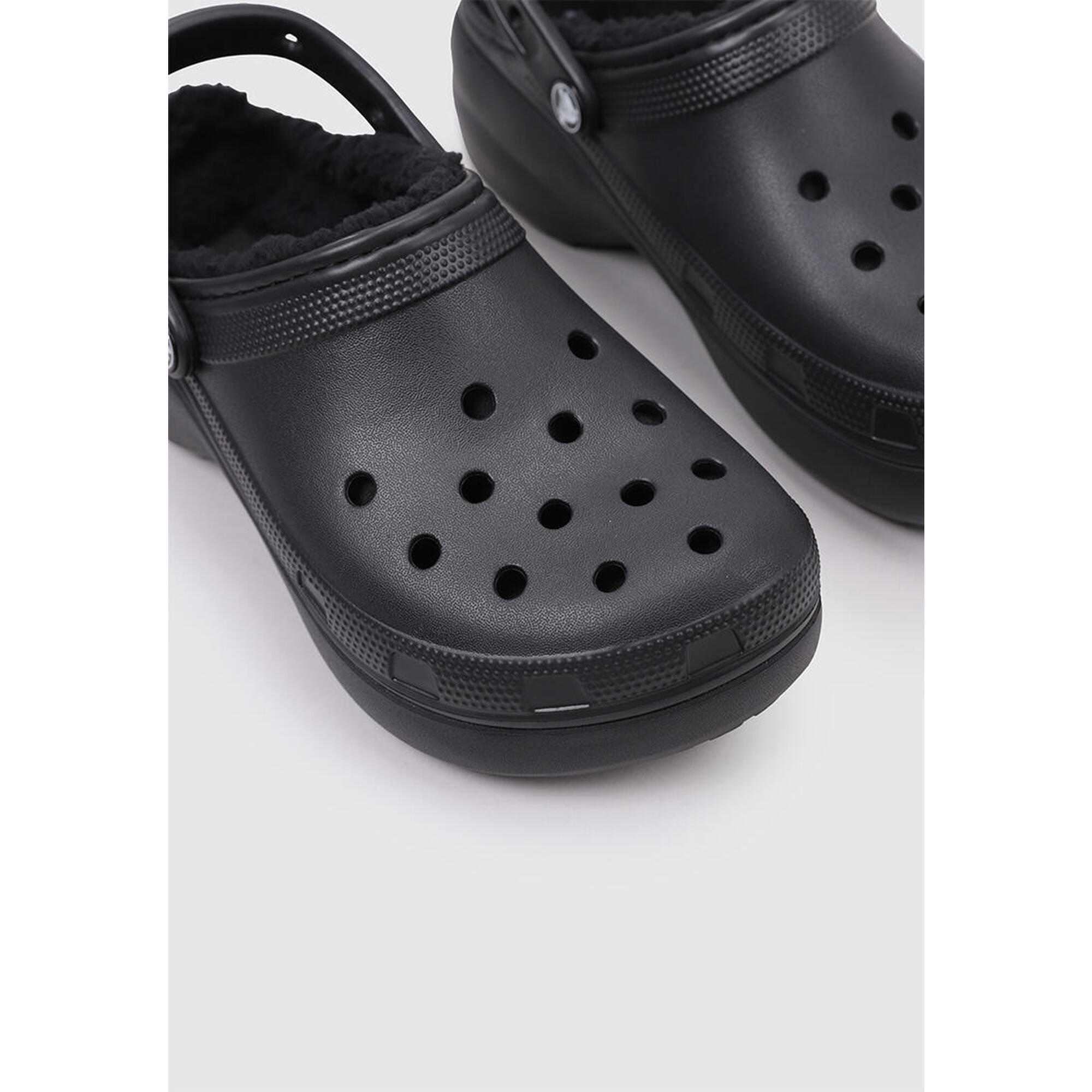 Zuecos Zuecos Mujer Crocs CLASSIC PLATFORM LINED CLOG W Noir
