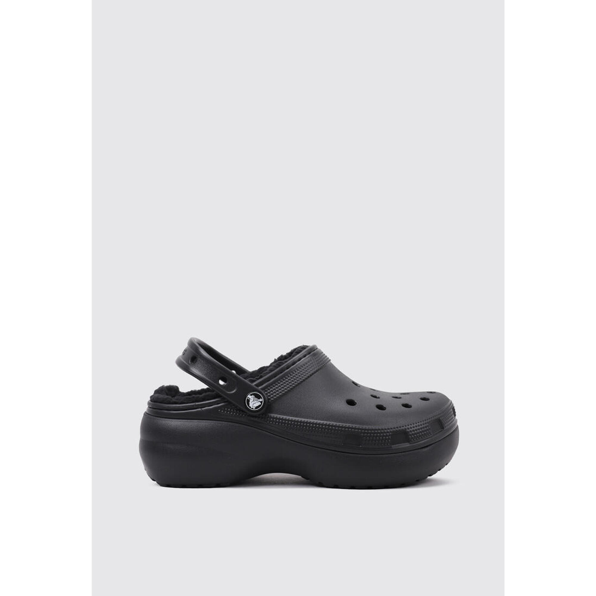 Zuecos Zuecos Mujer Crocs CLASSIC PLATFORM LINED CLOG W Noir