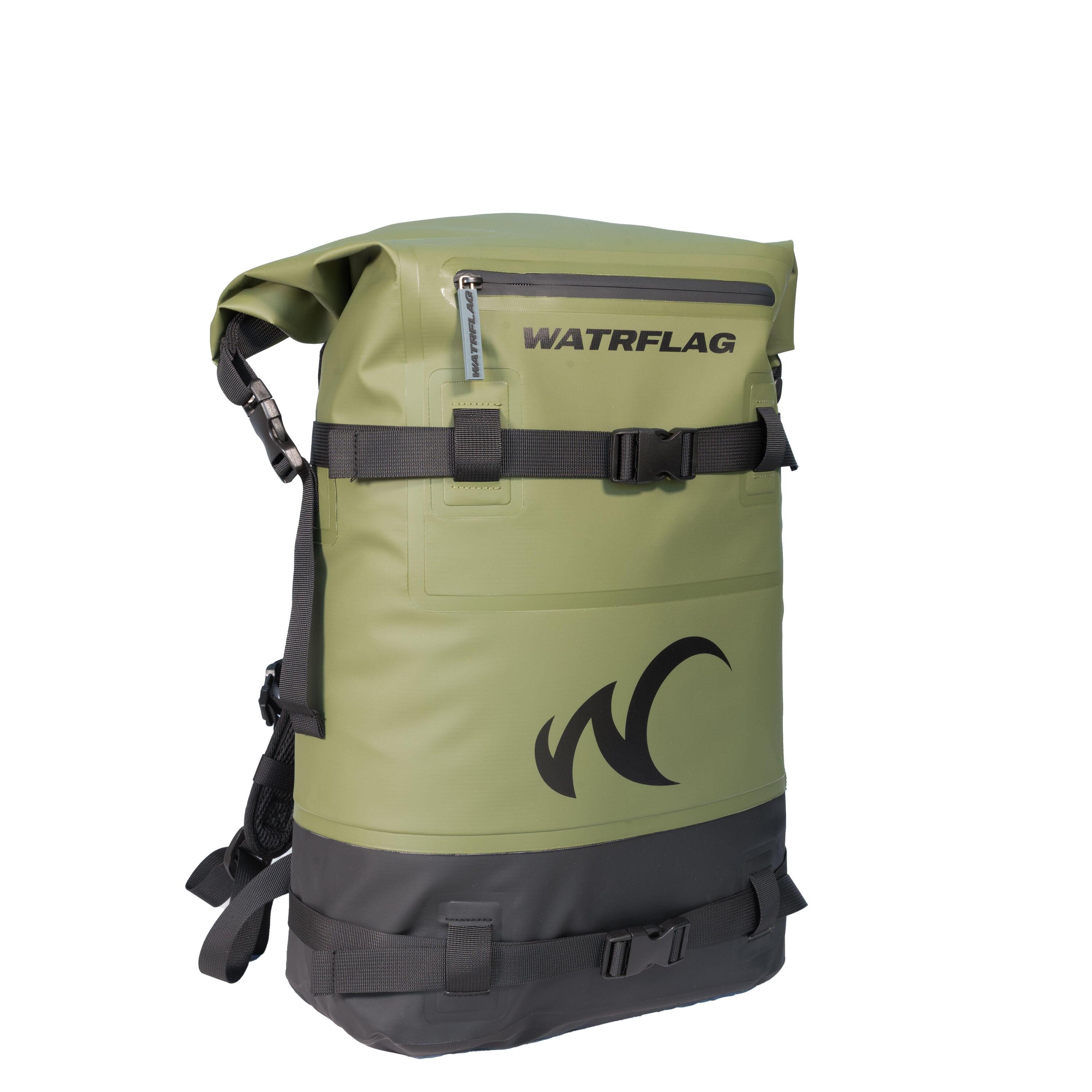 WATRFLAG Zaino IMPERMEABILE 25L Verde oliva