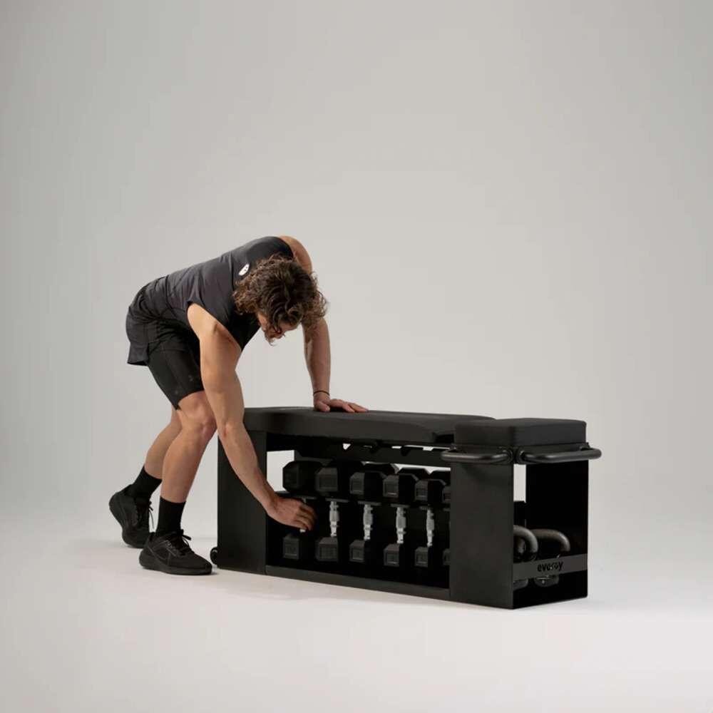 Hiit bench banco musculación multifunción evergy negro 4/7