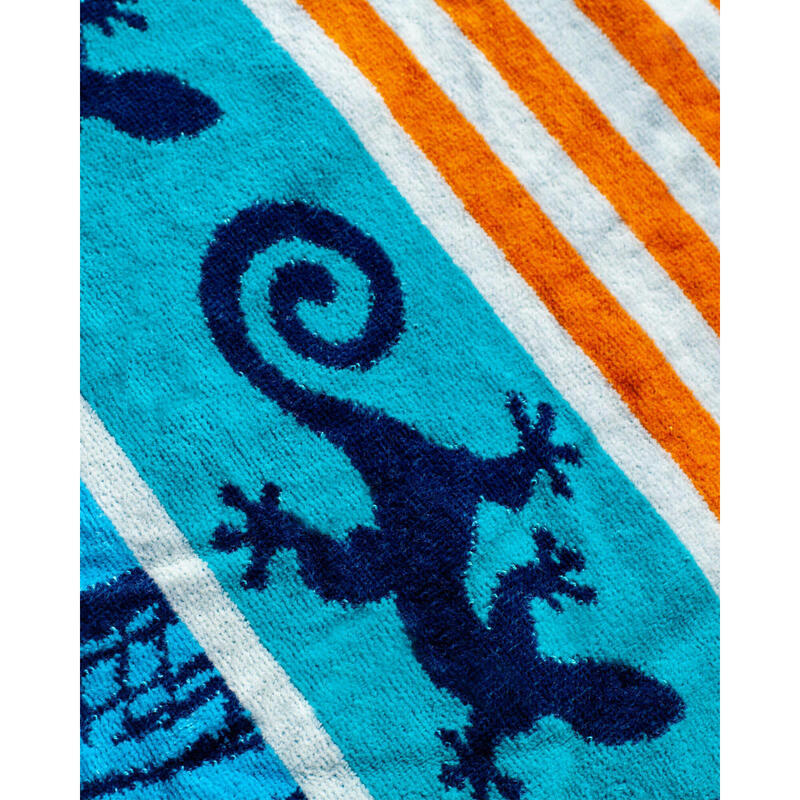 SERVIETTE JACQUARD PALMIER BLEU