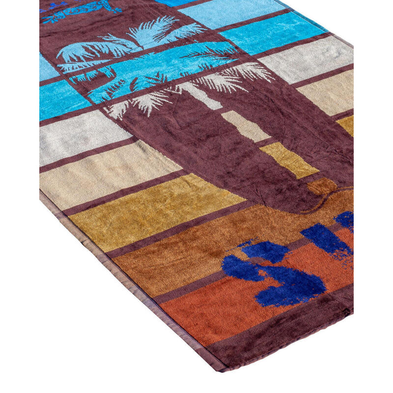 SERVIETTE JACQUARD PLANCHE DE SURF BLEUE