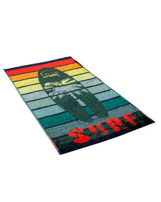 Veelkleurige jacquard surfplank handdoek