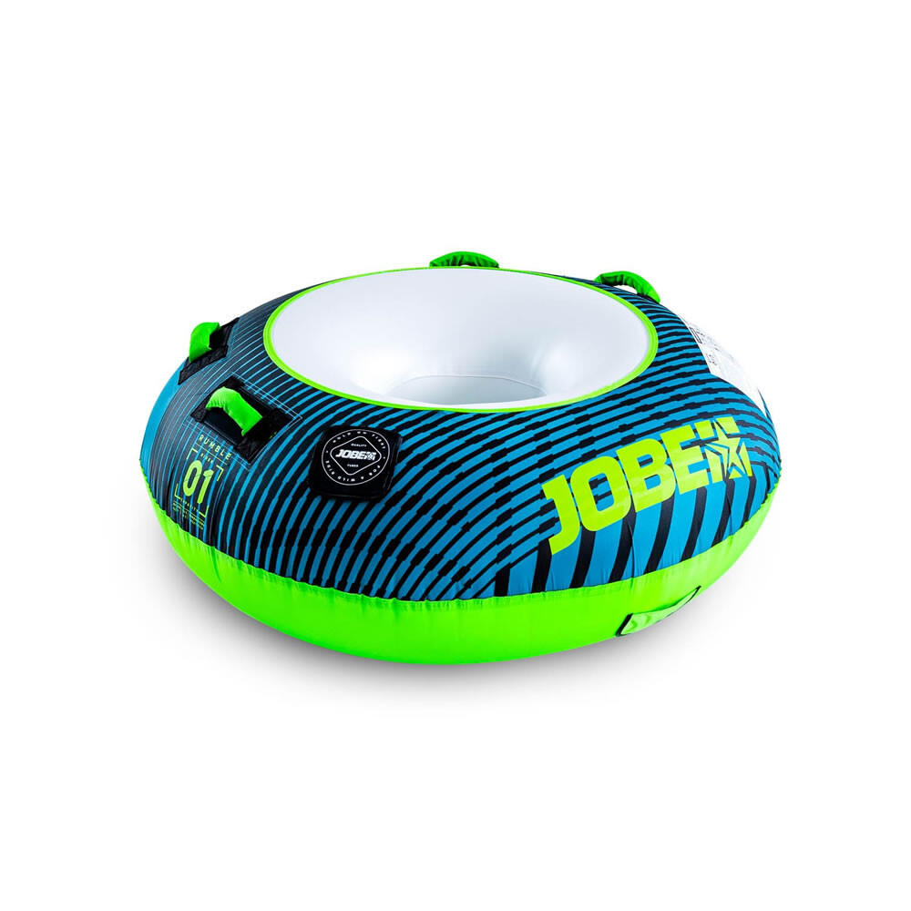 Jobe Rumble, flotador de arrastre  azul para 1 persona con inflador y cuerda 2/7