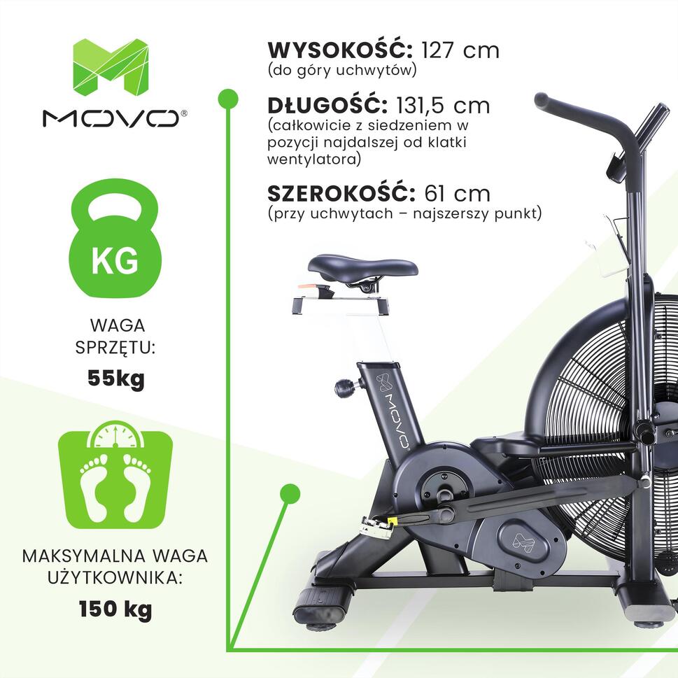Rower Treningowy Powietrzny MOVO Airbike Pro thumbnail