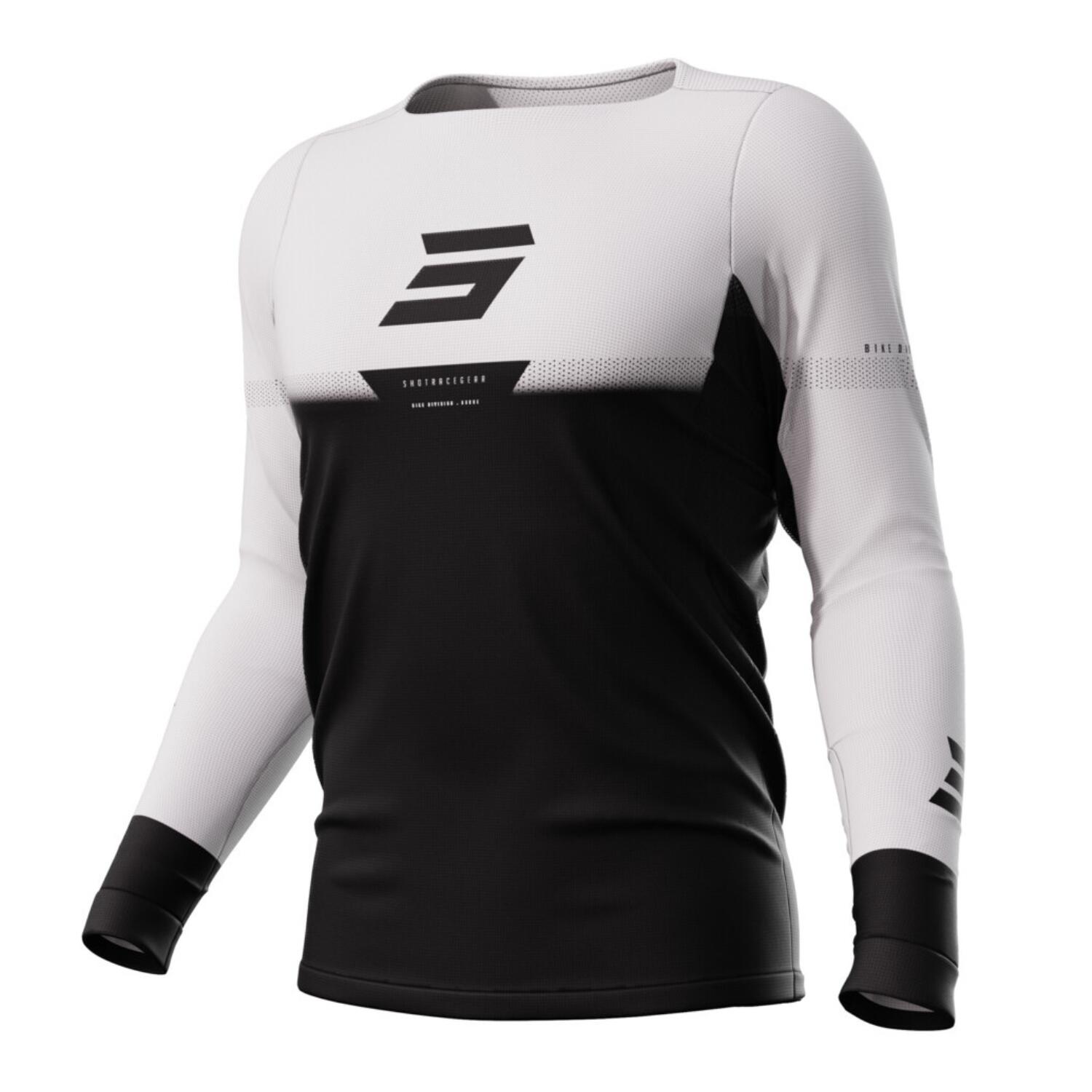 Maillot Manches Longues Shot Rogue Stok Blanc 1/4
