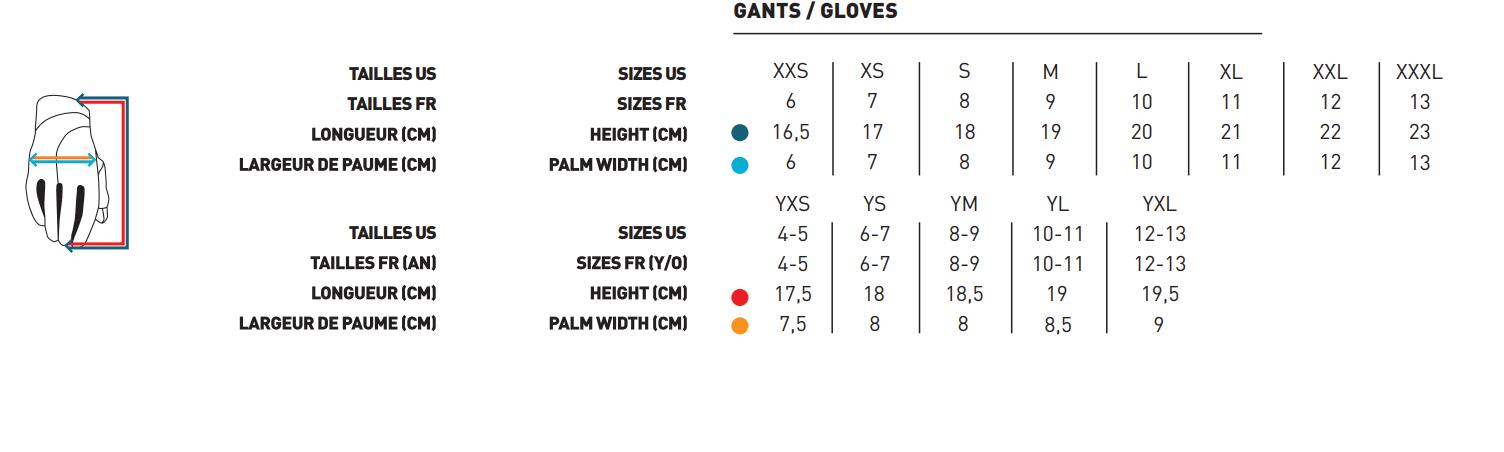 Gants Shot Lite Jaune Fluo Adulte 3/3