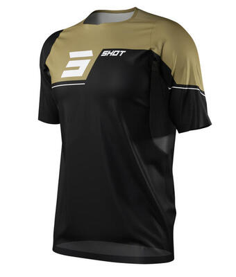Maglia a Manica Corta Shot Revolt Nero/Oro Bambino