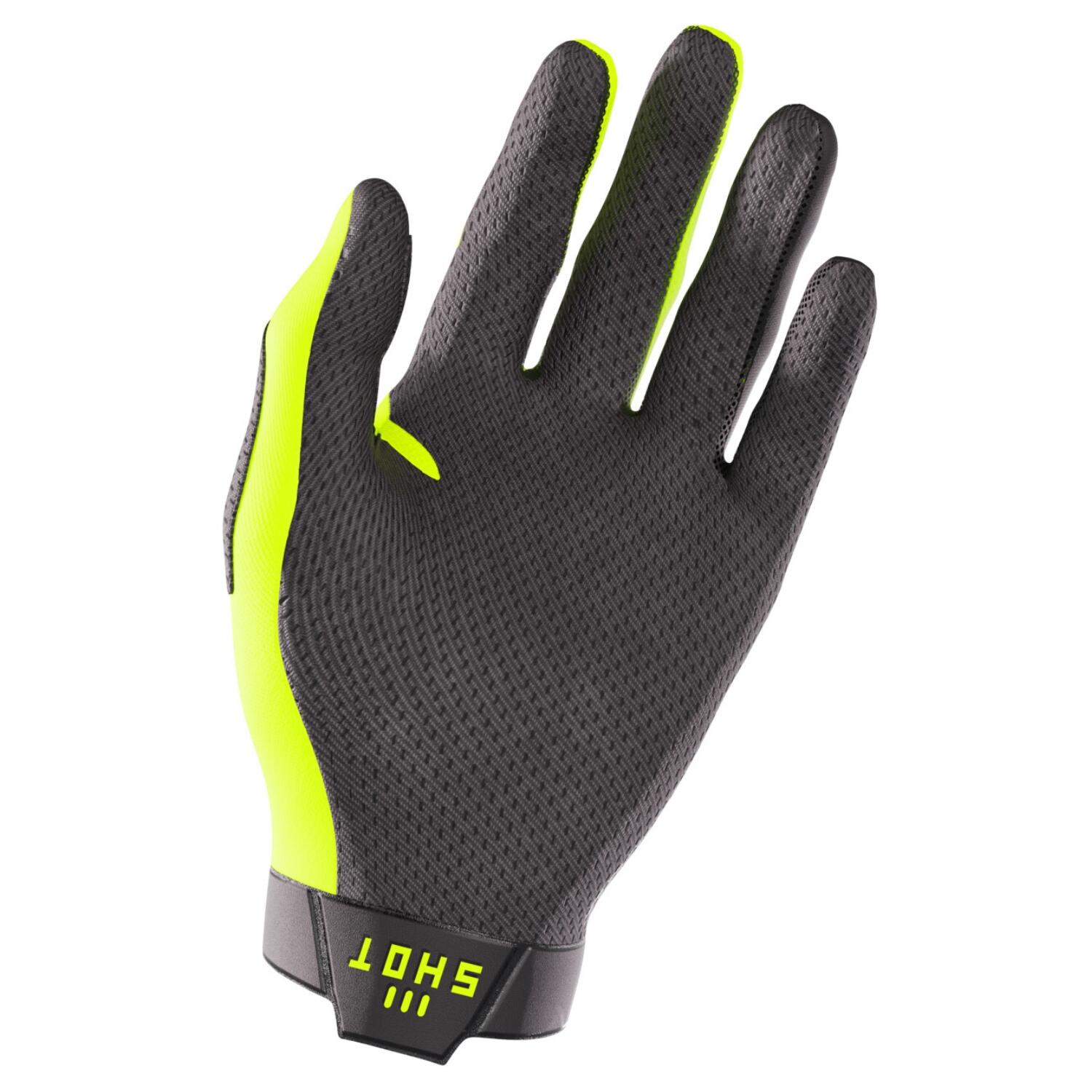 Gants Shot Lite Jaune Fluo Adulte 2/3
