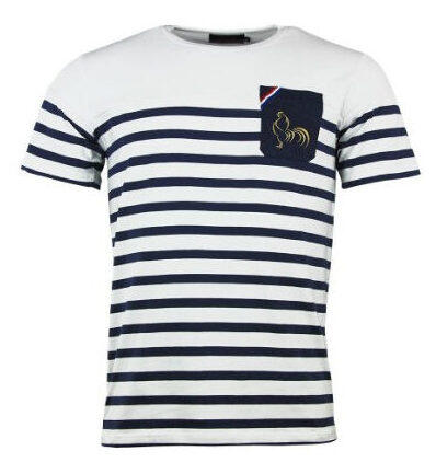 RELIGION RUGBY Religion Rugby Frankrijk Marinière T-shirt Wit En Marineblauw