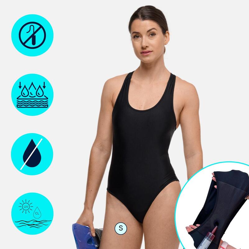 Maillot de bain Menstruel 1 Pièce| Femme & Ado | Flux Abondant | Lola