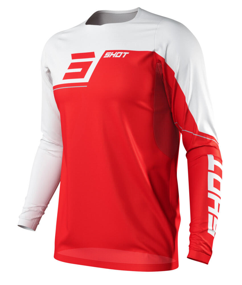 SHOT RACE GEAR Maglia a Manica Lunga Shot Revolt Rosso Bambino - 4-5 ans