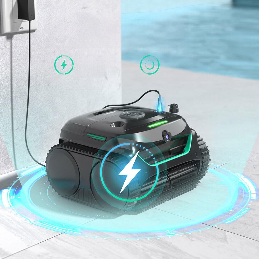 C2 Vision Robot aspirateur de piscine sans fil Noir Vert 7/7