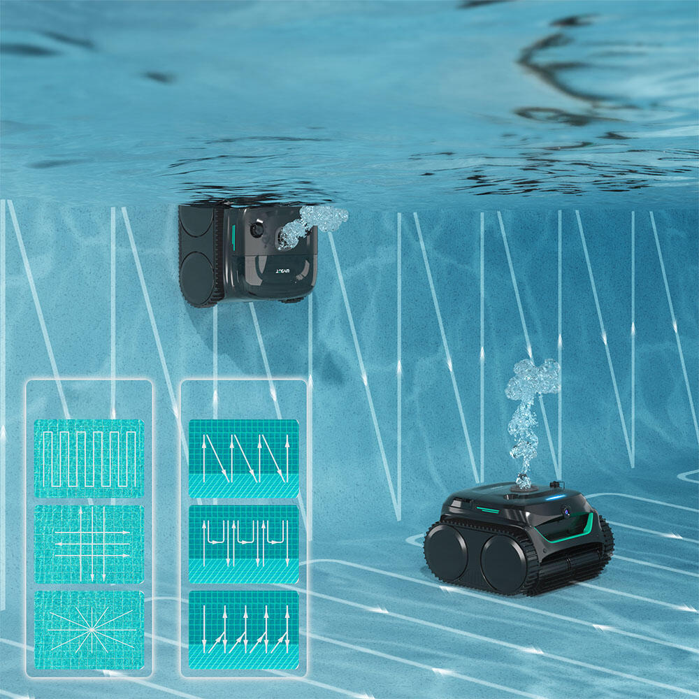 C2 Vision Robot aspirateur de piscine sans fil Noir Vert 4/7
