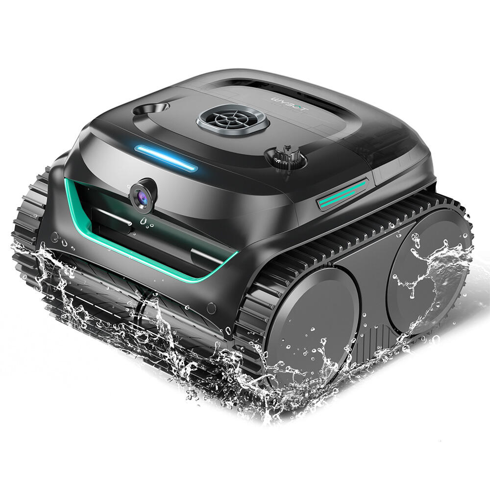 C2 Vision Robot aspirateur de piscine sans fil Noir Vert 1/7
