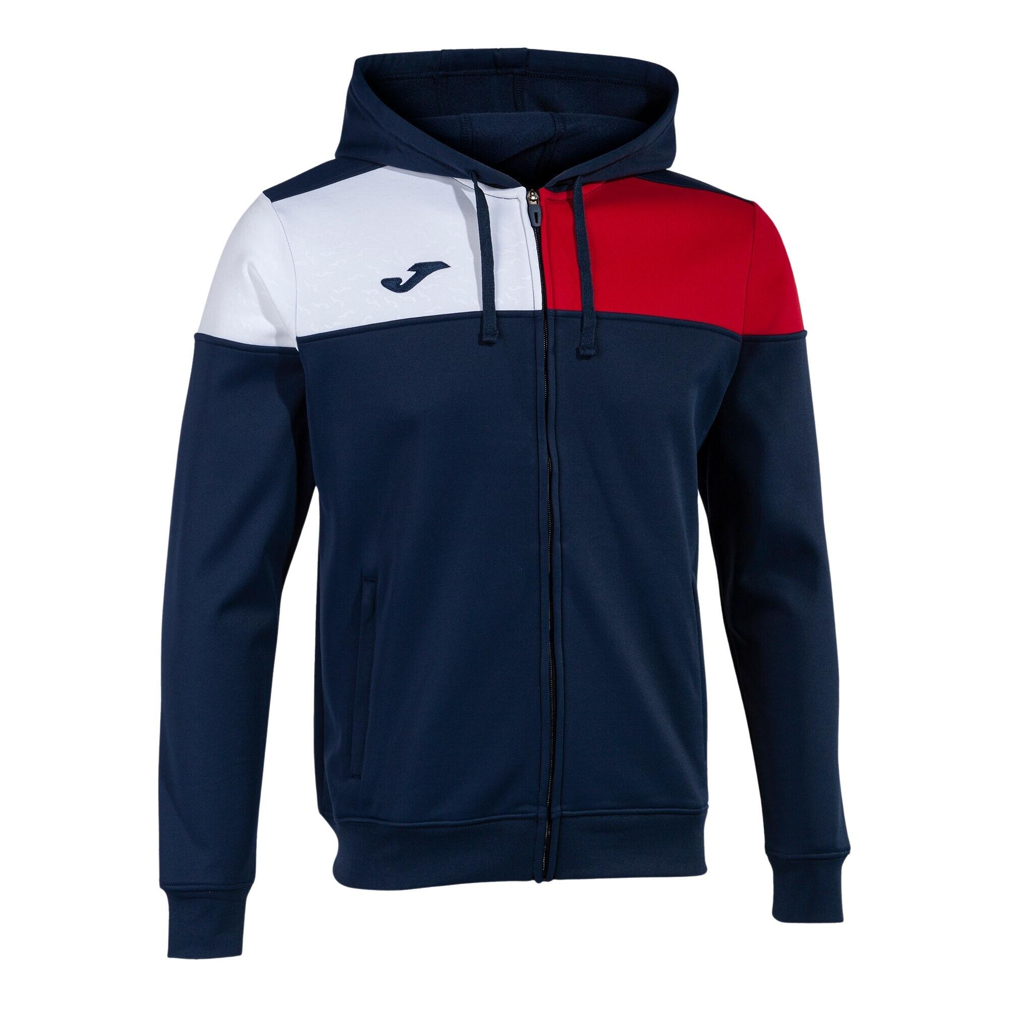 Joma - Veste À Capuche Football Homme Joma Crew V Bleu Marine - Gilet Manches Longues - Bleu|rouge - S - Decathlon