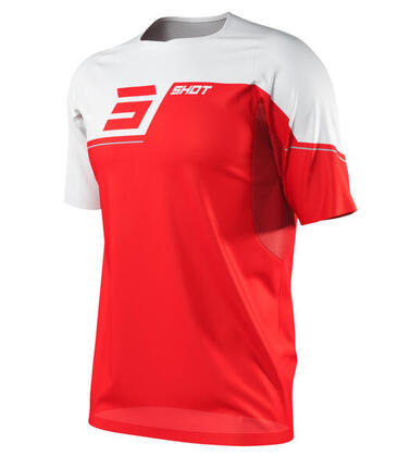 Maillot Manches Courtes Shot Revolt Rouge Enfant