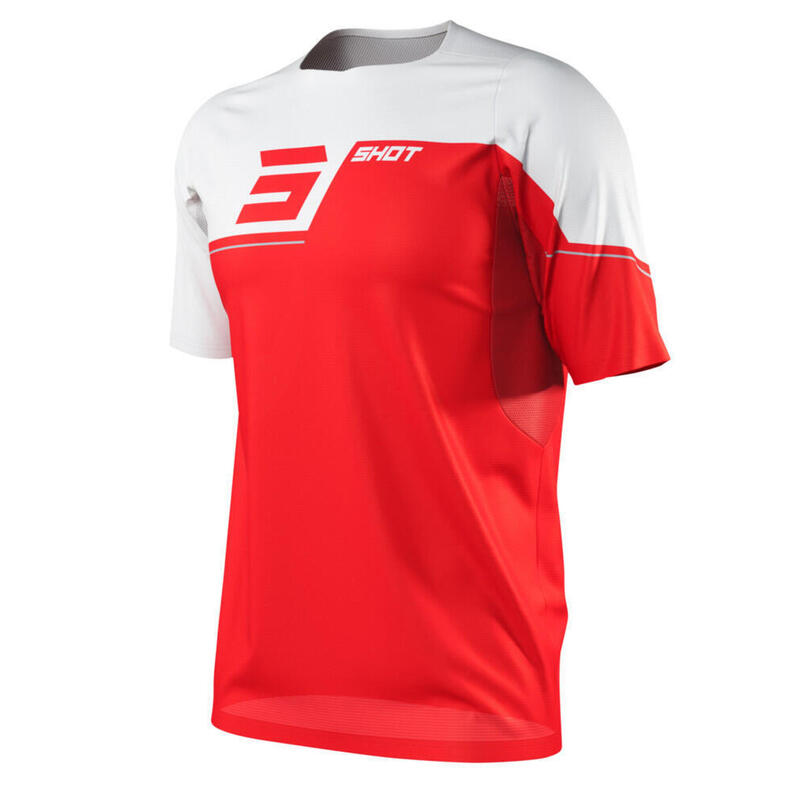 Maillot Manches Courtes Shot Revolt Rouge Enfant