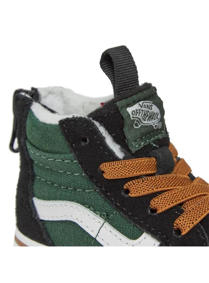 Zapatilla para Niño Vans Sk8-hi zip Verde 3/6