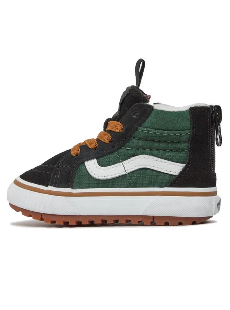 Zapatilla para Niño Vans Sk8-hi zip Verde 2/6