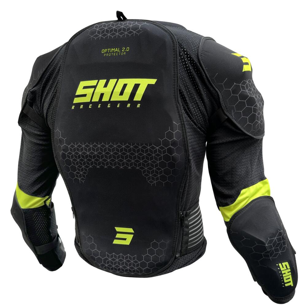 Colete de Proteção Shot Optimal 2.0 Preto/Amarelo Néon Criança 2/3