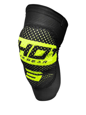 Kniebeschermers shot airlight zwart/geel fluor kind - kid
