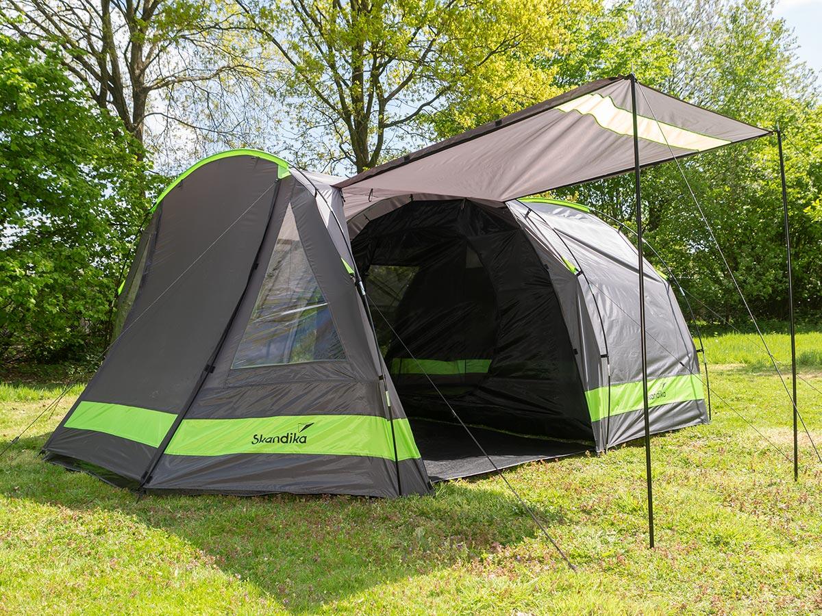 Tente Tunnel familiale Kambo 6 - 6 Personnes - 3 entrées - Marquise 3/8