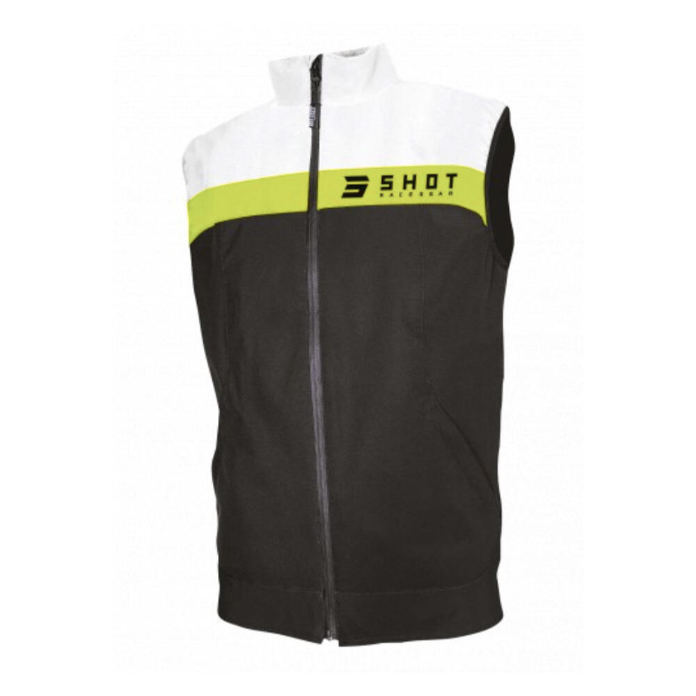 Shot Race Gear - Veste Shot Bodywarmer Team Noir Jaune Fluo - Veste - Blanc|jaune|noir - 44 L - Decathlon