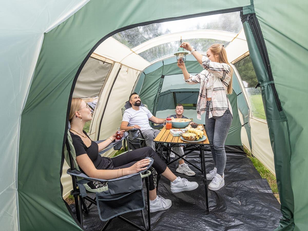 Tweedehands - Koepeltent Kalmar - 6 personen - 2 slaapcabines- panoramadak 6/7