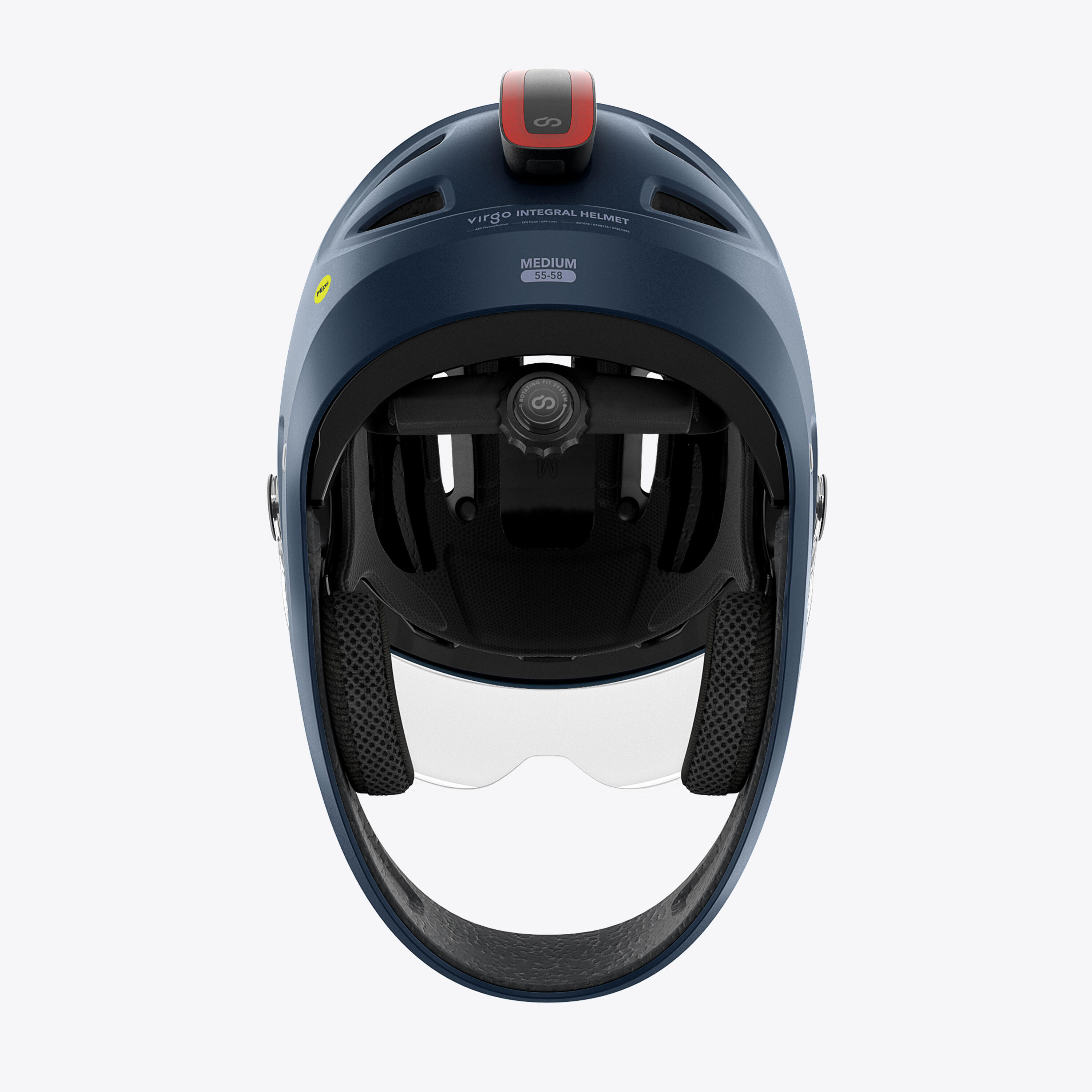 Virgo Integral Mips Blau - Integralhelm Urban mit Visier und Rücklicht 3/9