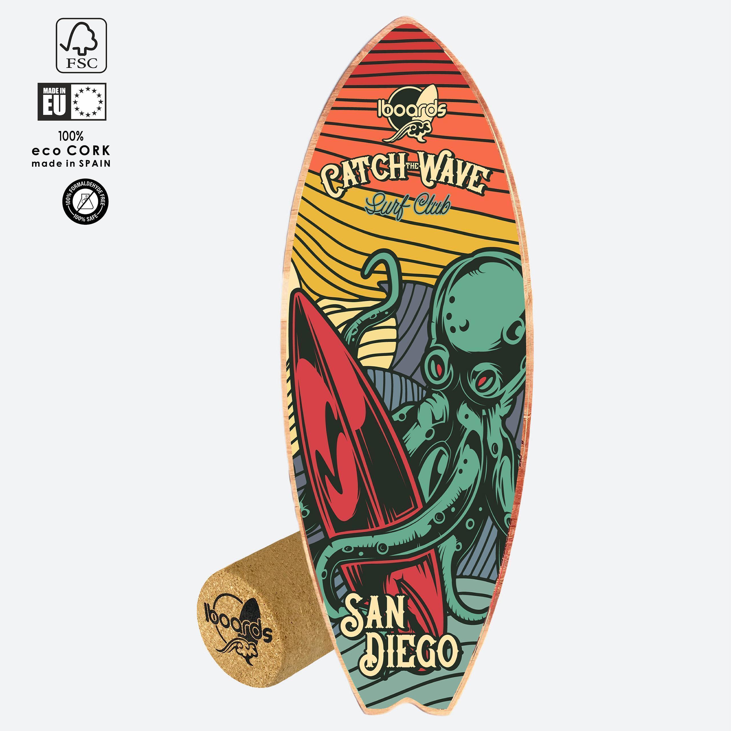 Balance board iboards octopus – prancha/tablela de equilíbrio surf