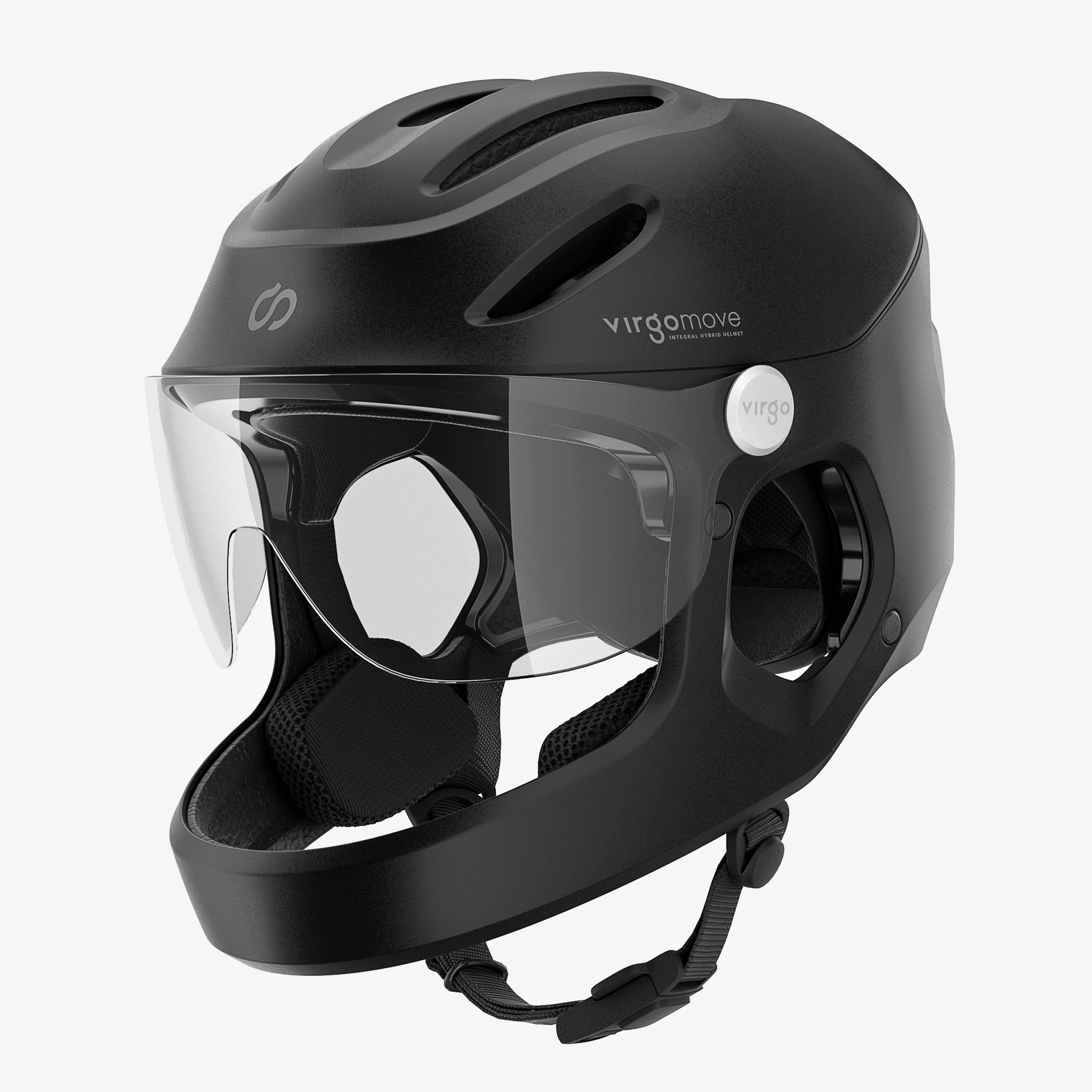 Virgomove - Virgo Integral Noir - Casque Intégral Urbain Avec Visière Et Phare Arrière - Casque - Gris|noir - Decathlon