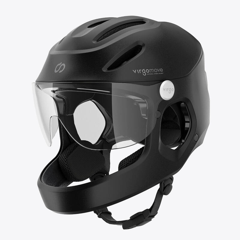 Virgo Integral Noir - Casque Intégral Urbain avec visière et phare arrière