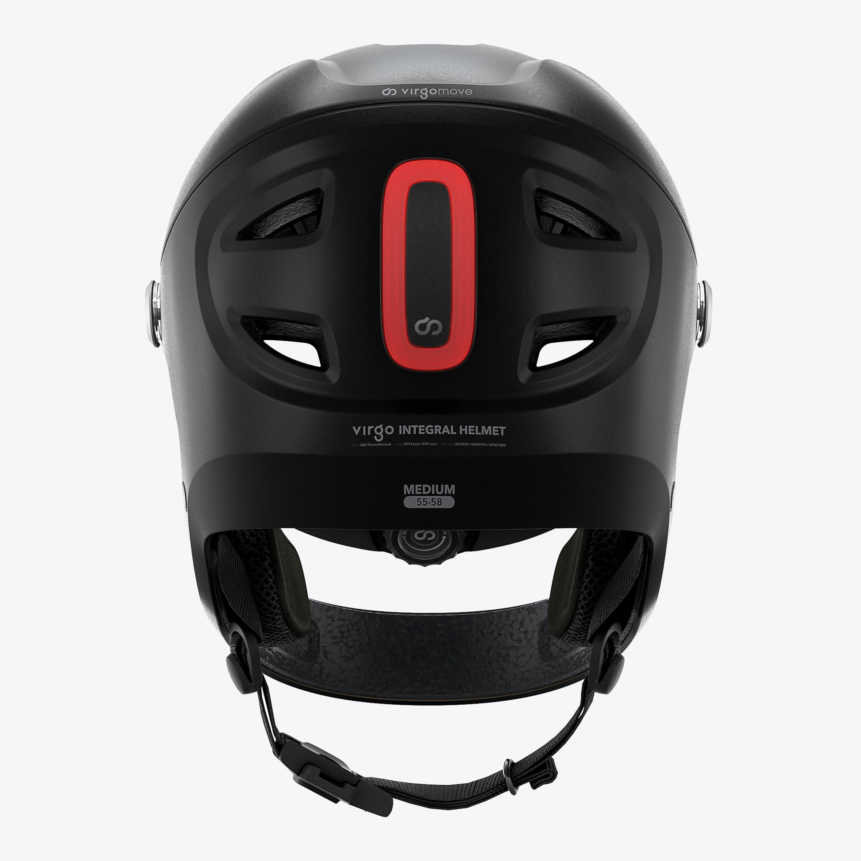 Virgo Integral Mips Zwart - Integrale Urban-helm met vizier en achterlicht 5/9
