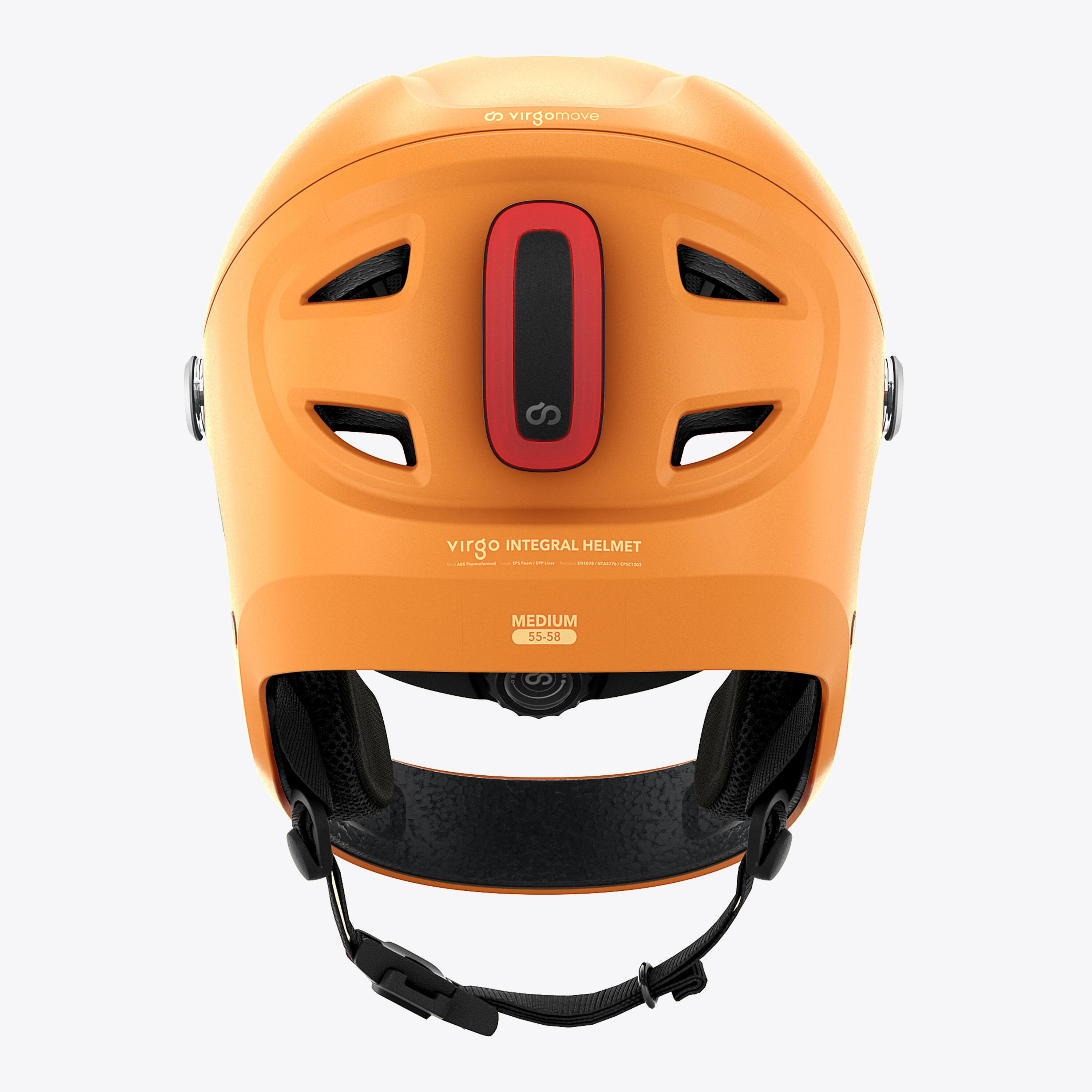 Virgo Integral Orange - Integralhelm Urban mit Visier und Rücklicht 5/6